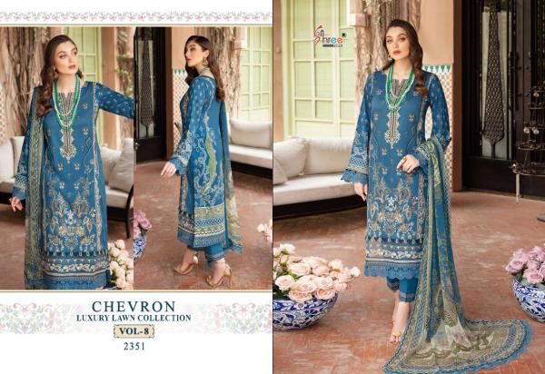 Shree Chevron Luxury Lawn Collection 8 Pakistani Salwar Suits